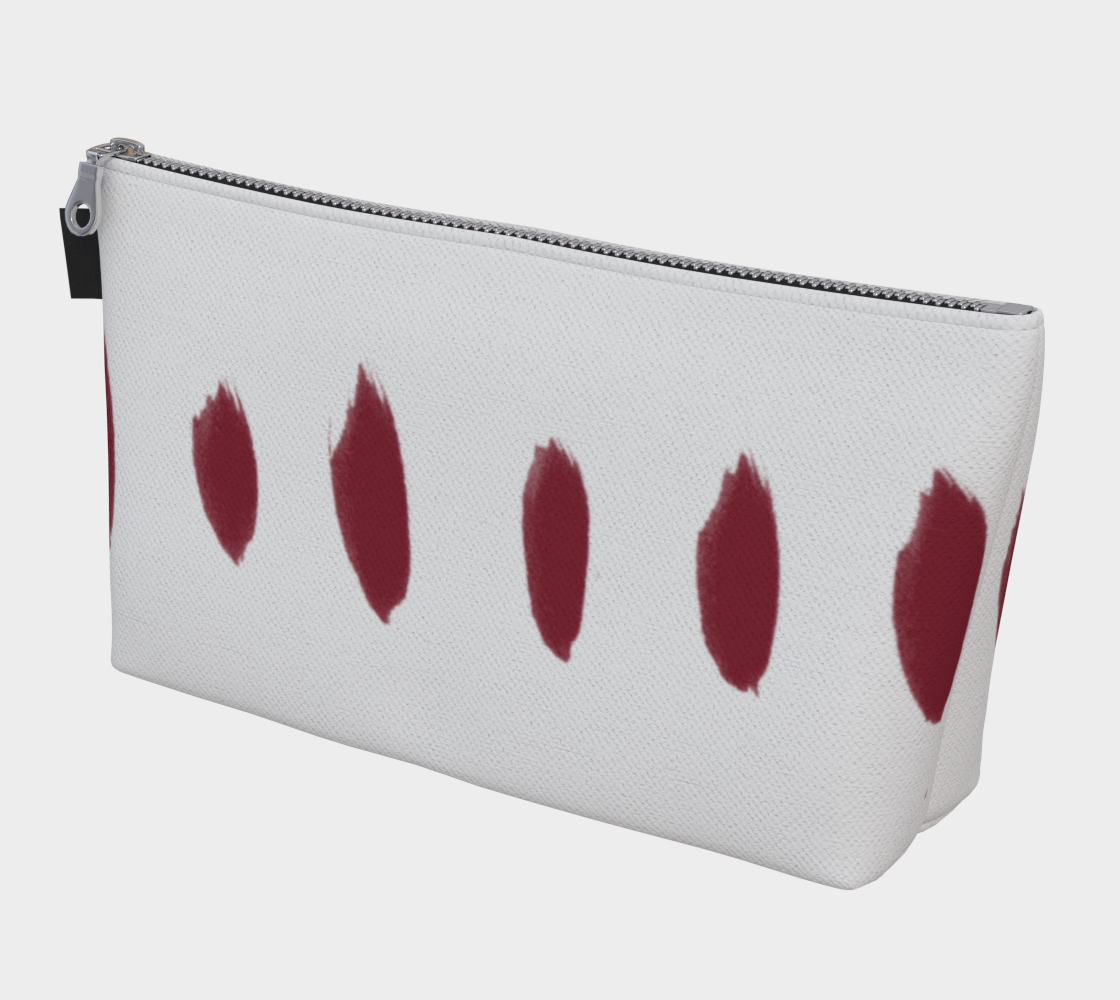 Large Project Bag -- White with Pinot Red Print
