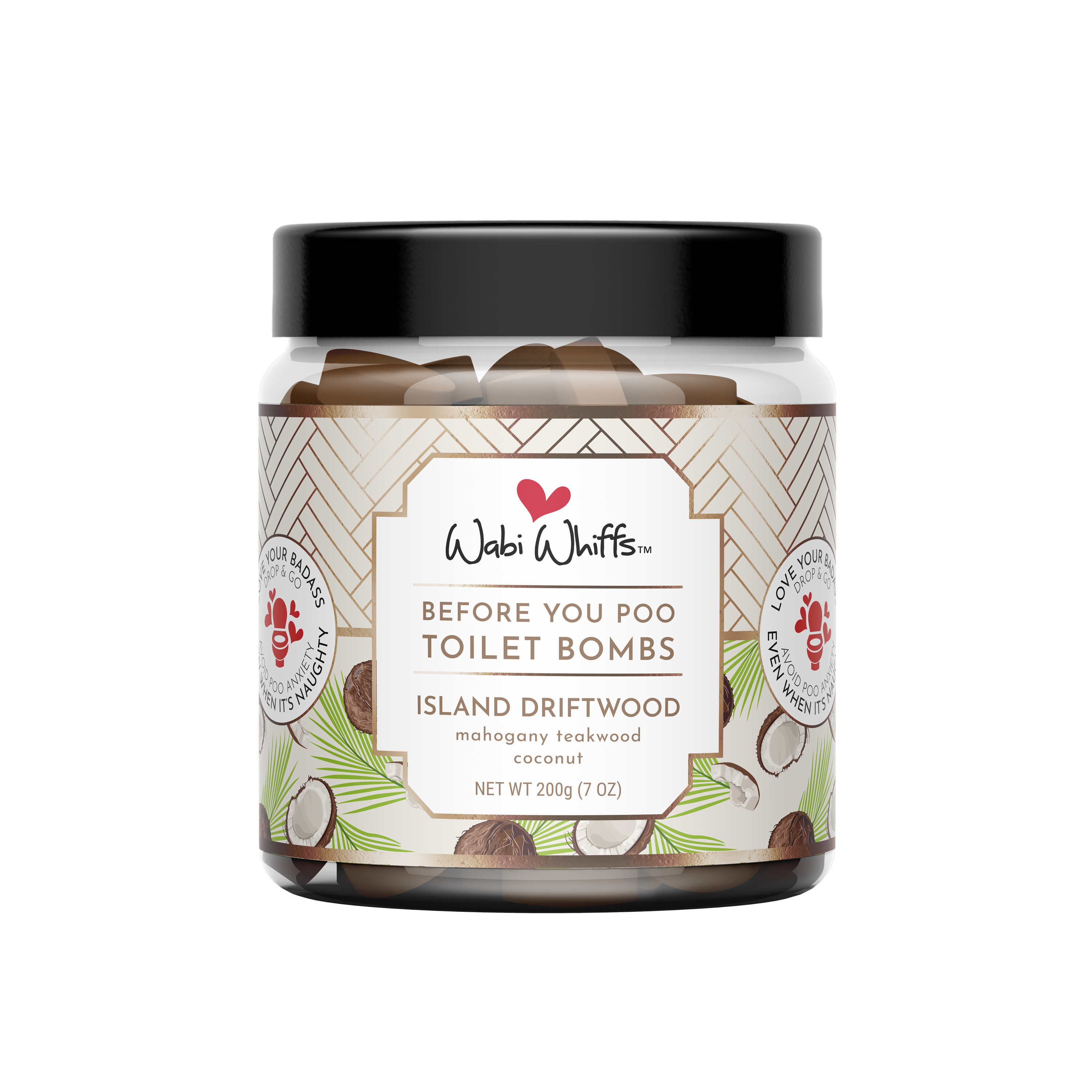 60ct Island Driftwood Fizzing Toilet Love Bombs