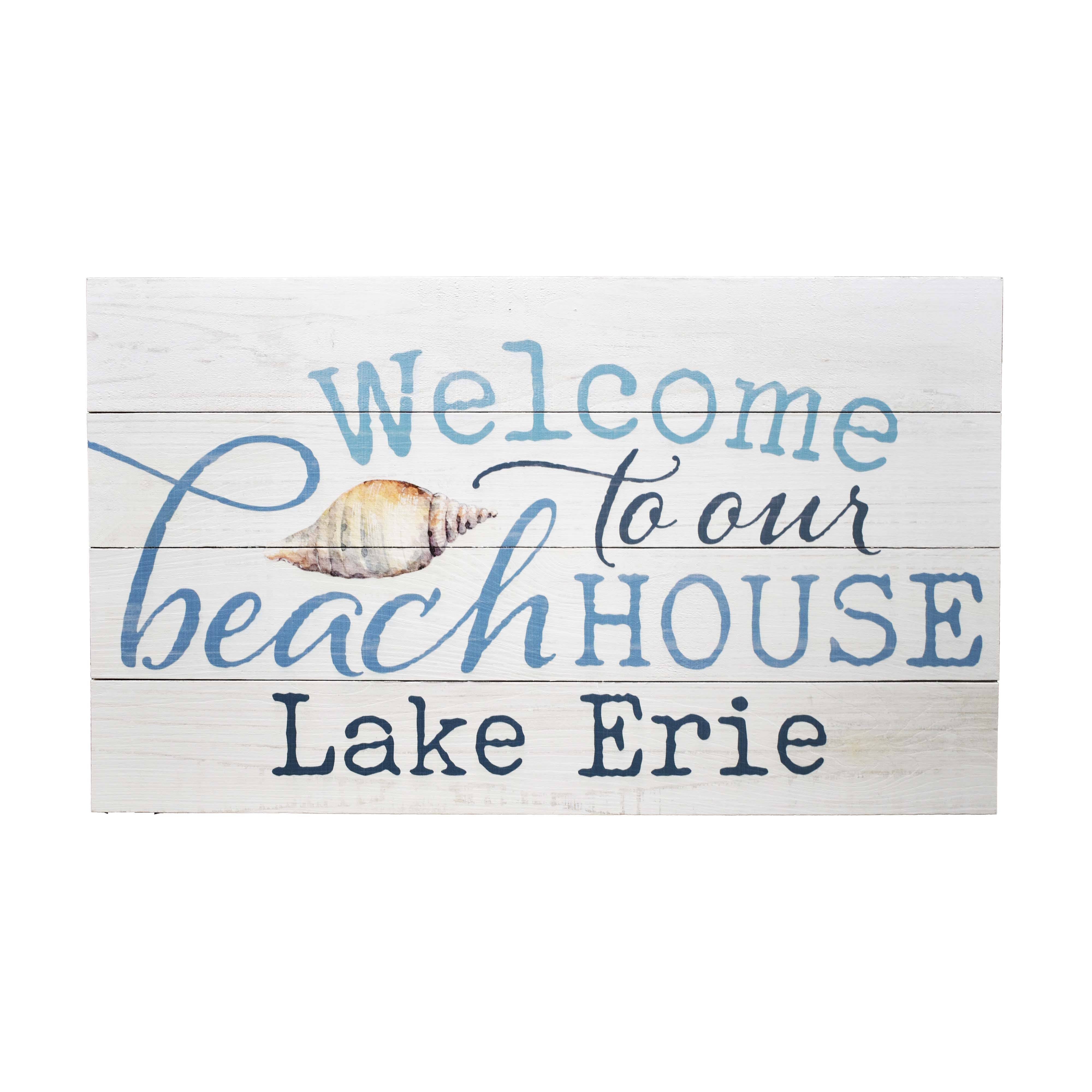 "Welcome To Our Beach House" Wooden Sign
