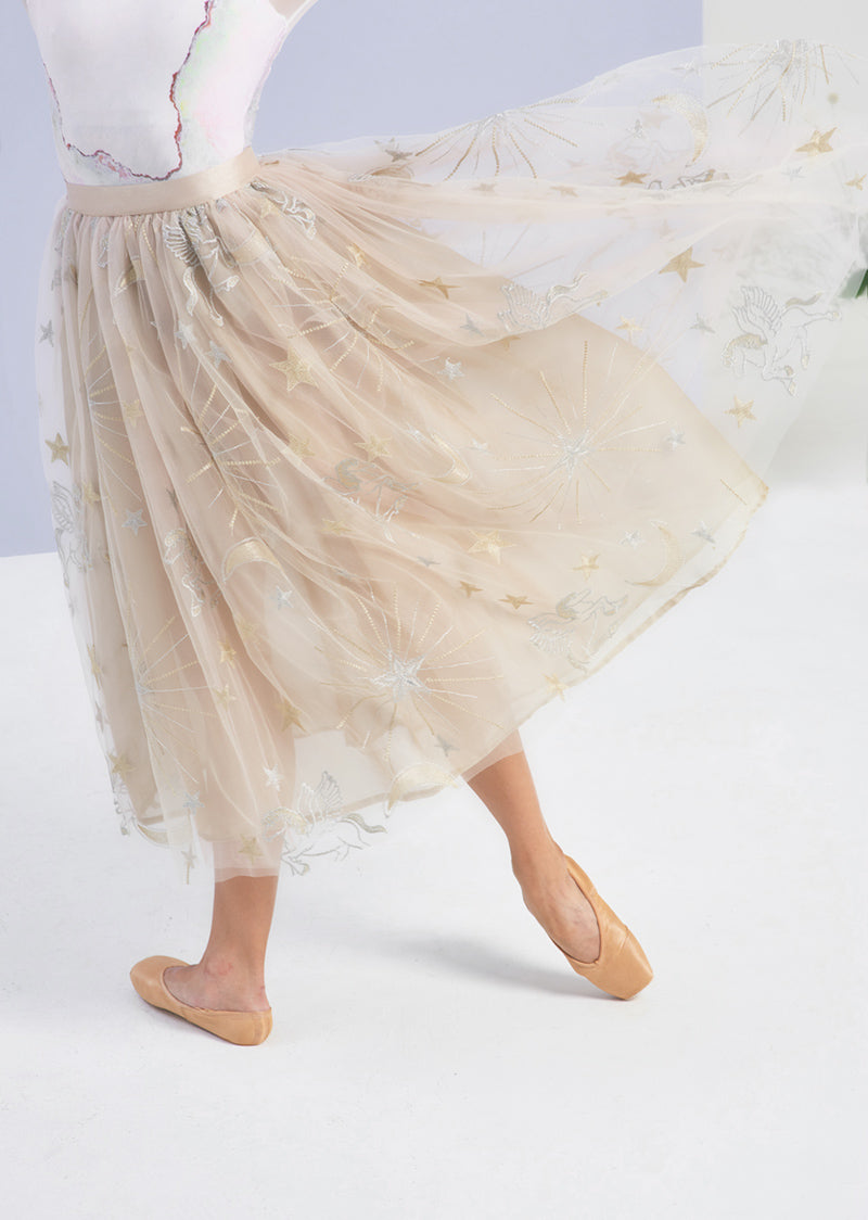 The Embroidered Tulle Skirt - Cosmos