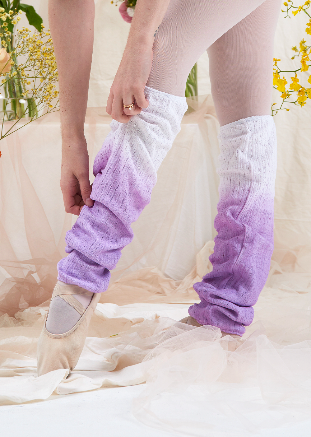 Ombré Ballet Legwarmers - Amethyst