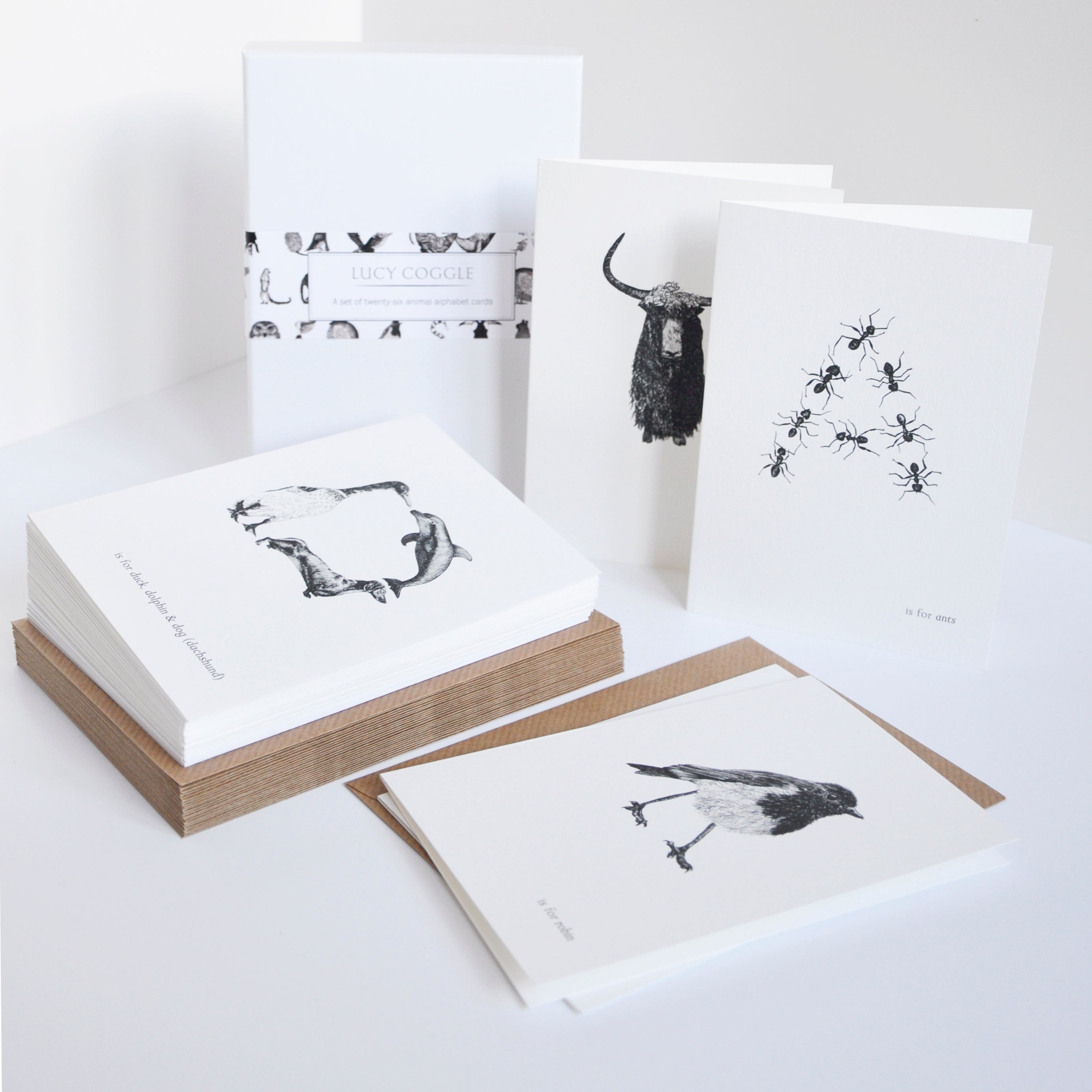 Complete set of A to Z Animal Alphabet Cards