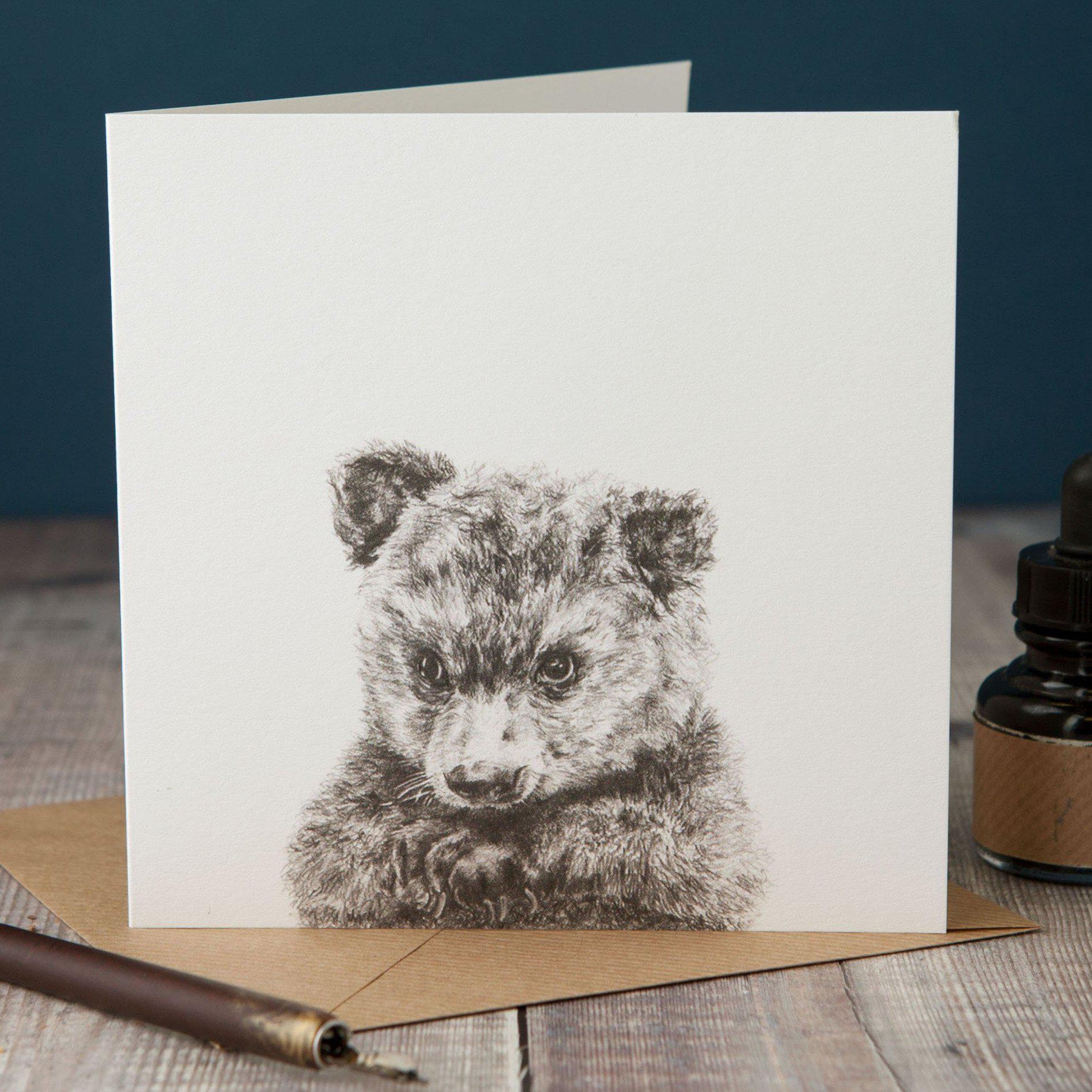 Peeping Bear Card