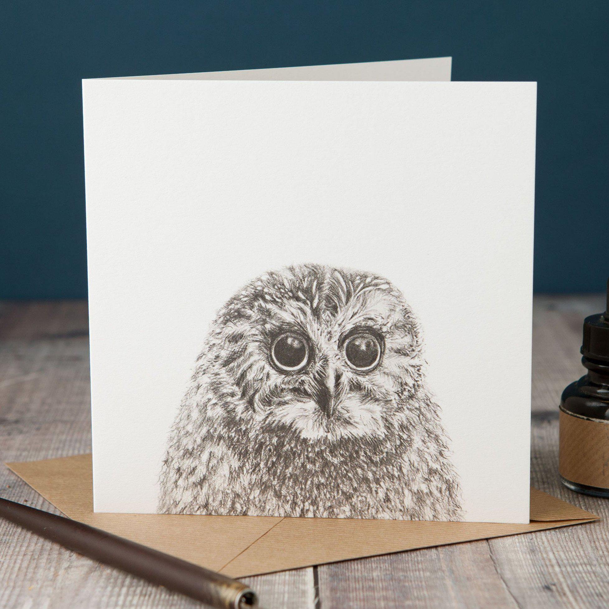 Peeping Owl Card