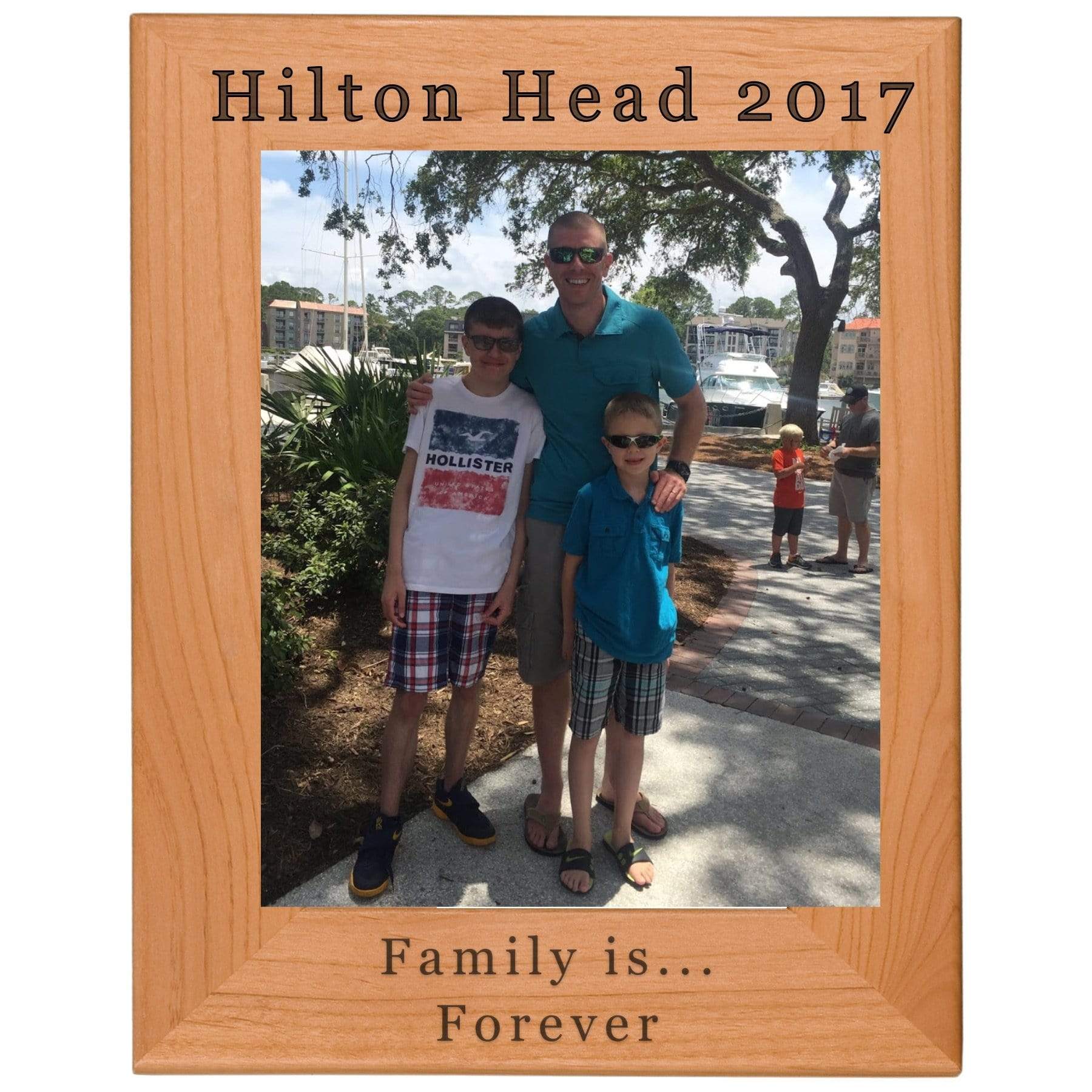 Custom Text Wood Engraved Picture Frame