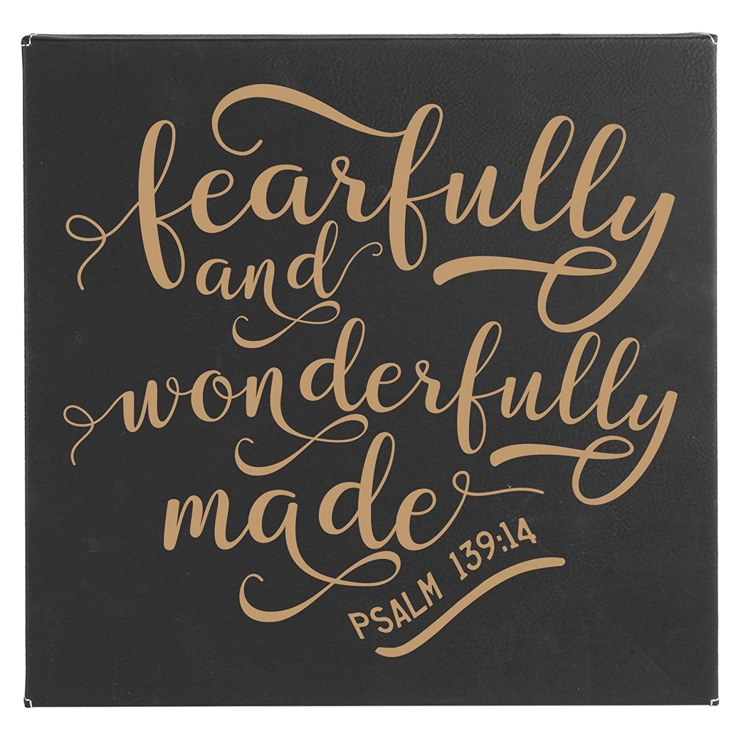 Fearfully and Wonderfully Made Leatherette Wall Hanging