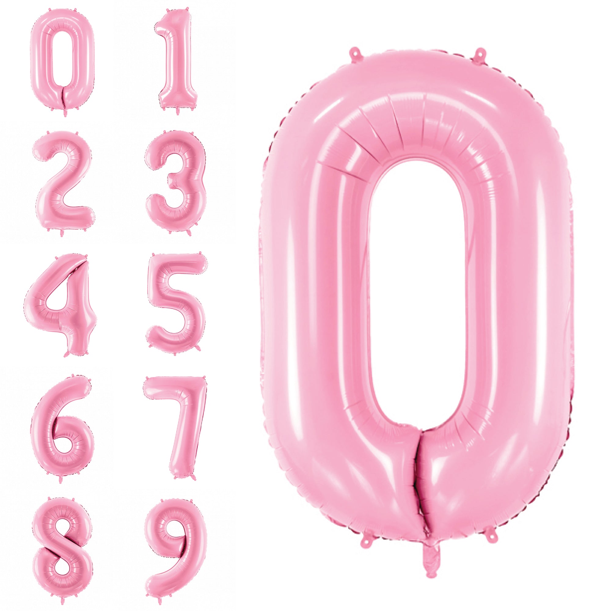 34" Pink Number Balloon 0-9