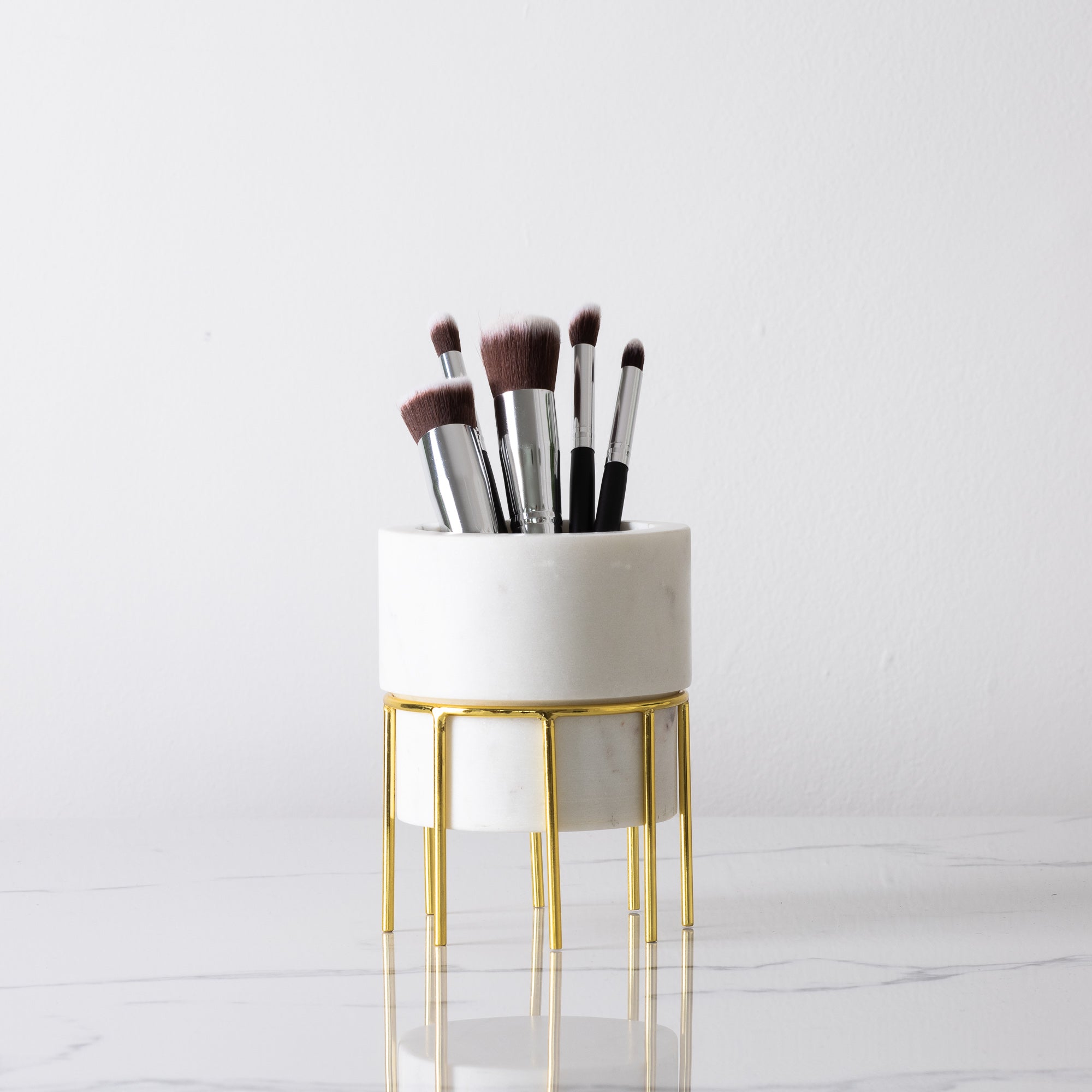 Marble Makeup Brush & Utensil Holder