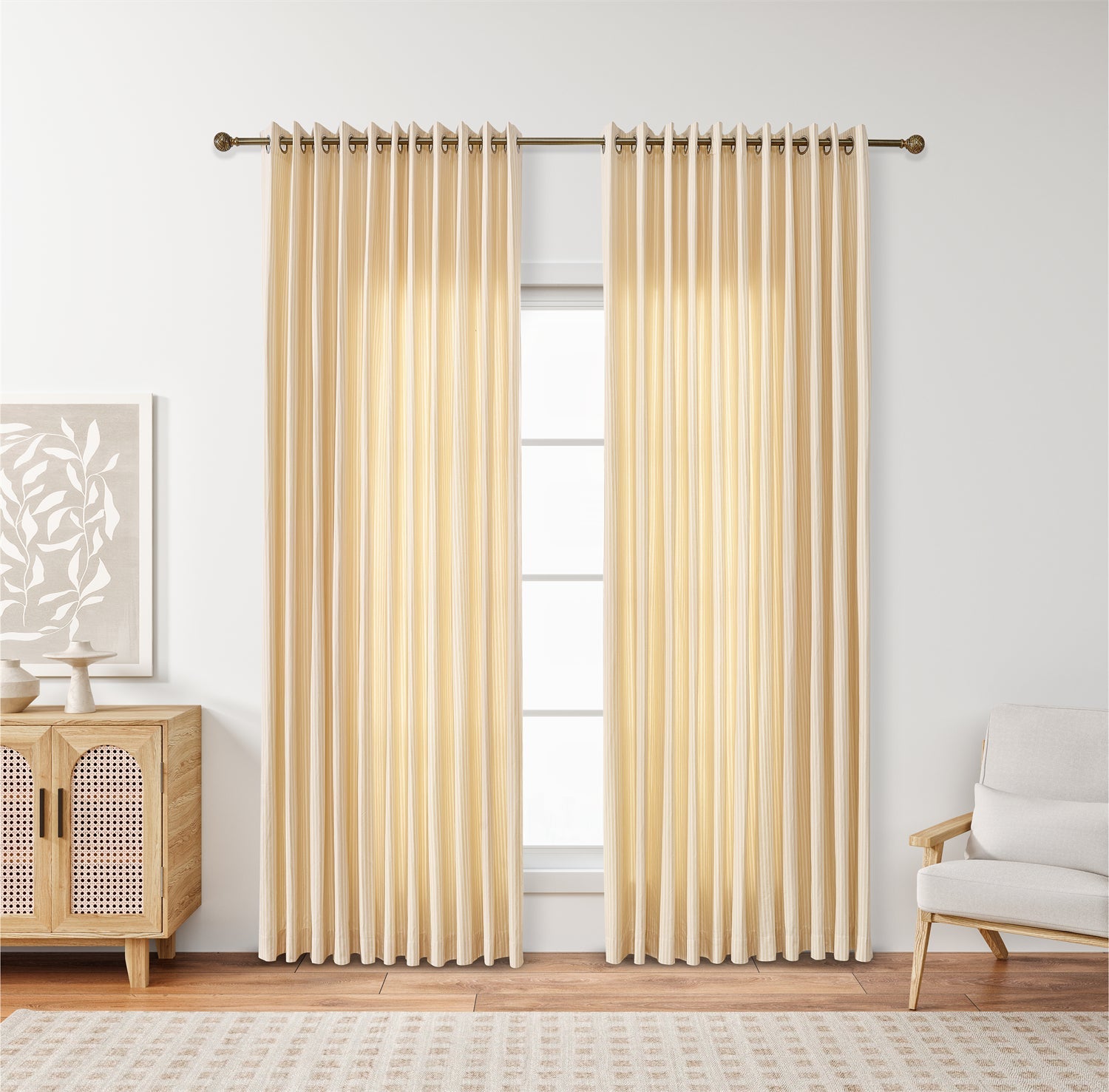 GEX Curtain Linen Cantoon Linen Custom Curtains Drapes Pleated