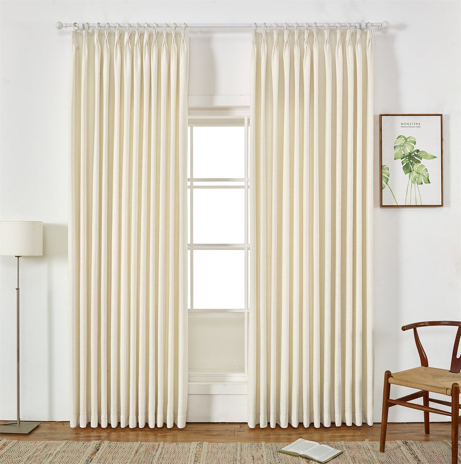 GEX Curtain Linen Sedge Linen Custom Curtains Drapes Pleated
