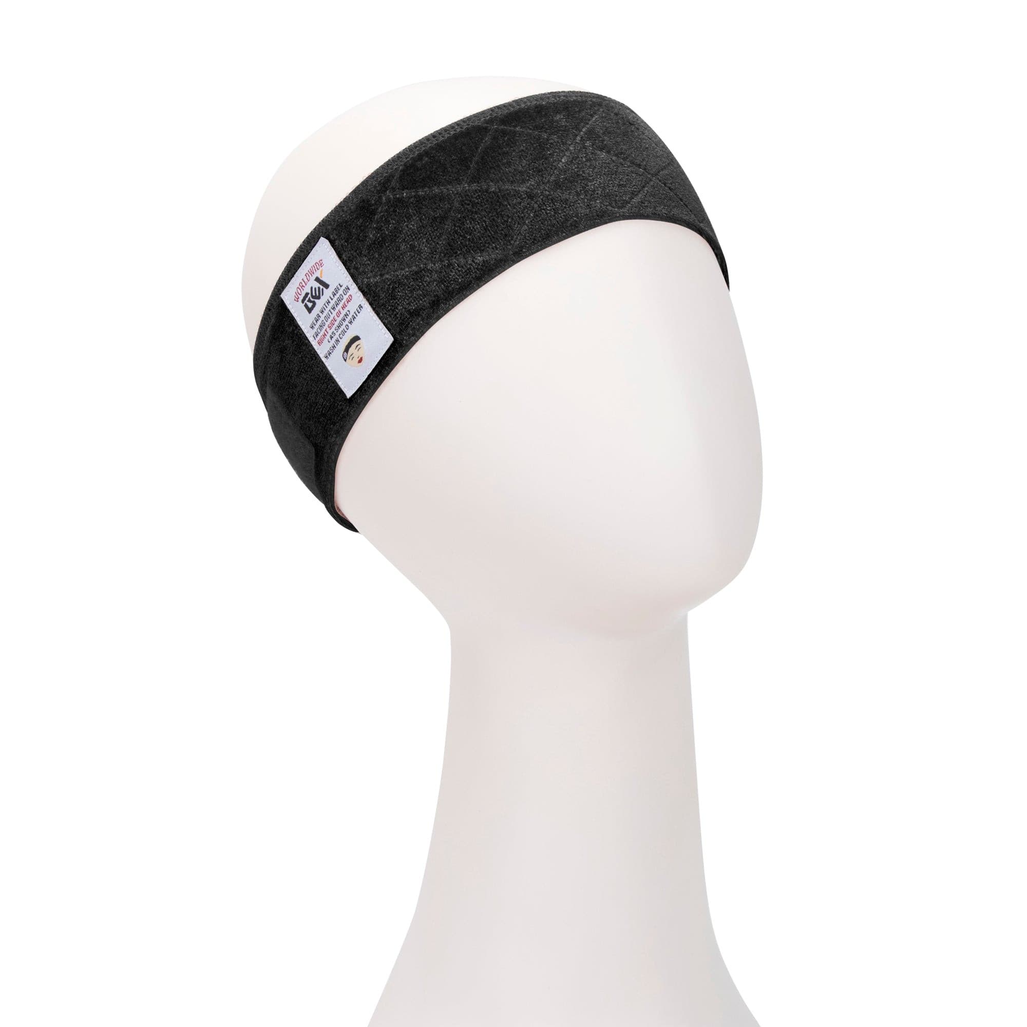 GEX Flexible Velvet Wig Grip Scarf Head Band Adjustable Fastern Black