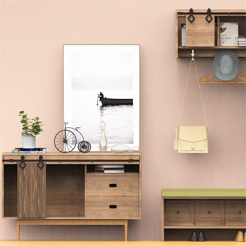 Country Style Mini Barn Door Hardware Kit