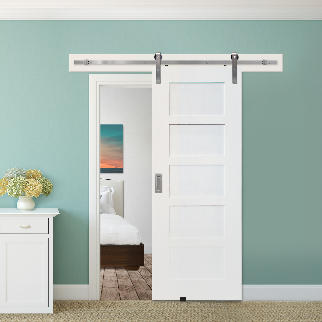 BarnCraft Shaker Five Panel MDF Barn Door