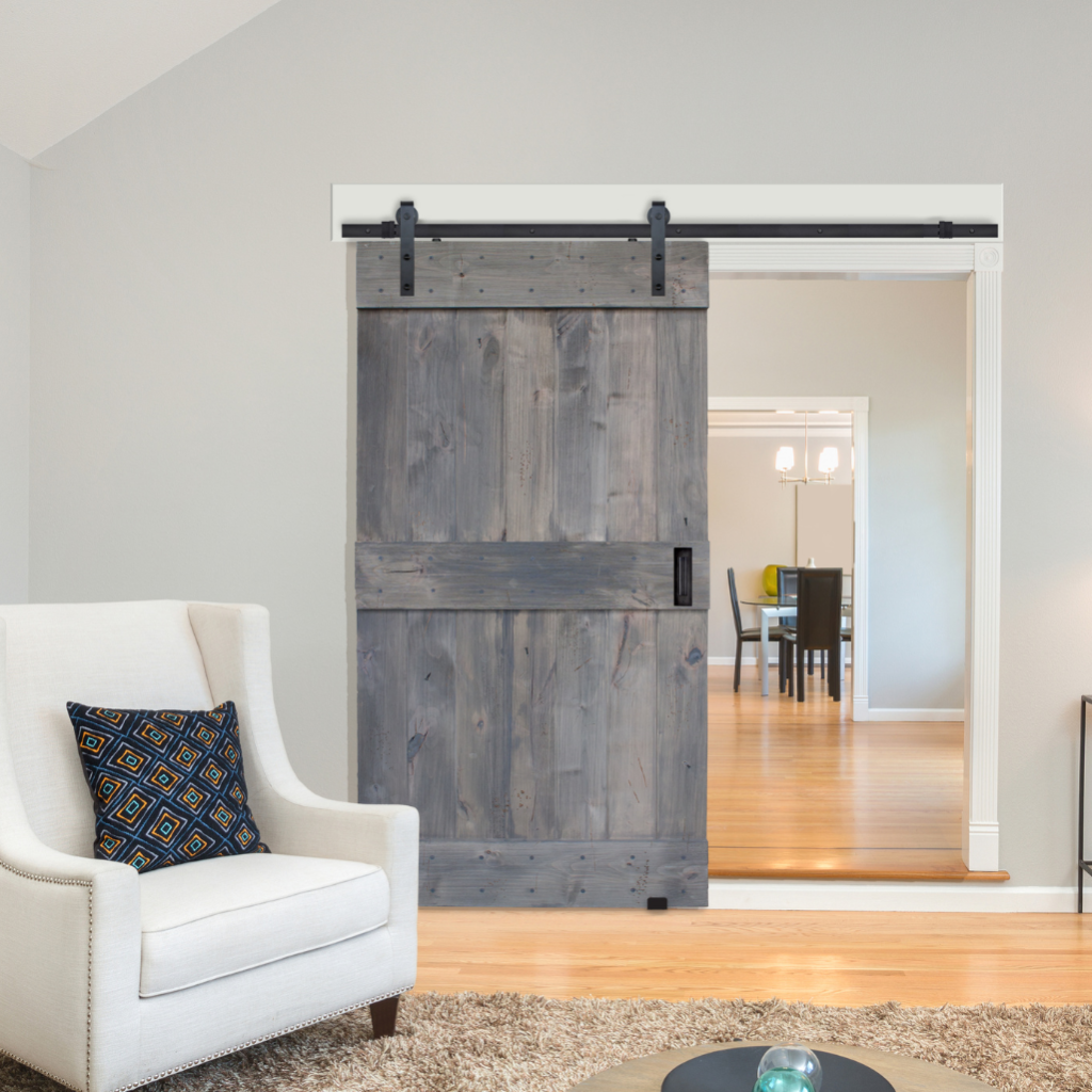 BarnCraft Midrail Plank Barn Door