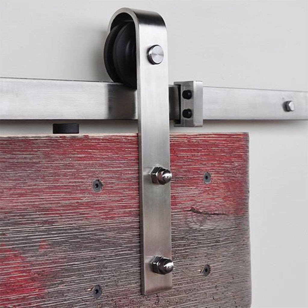 BarnCraft Stainless Steel Slade Barn Door Hardware Kit