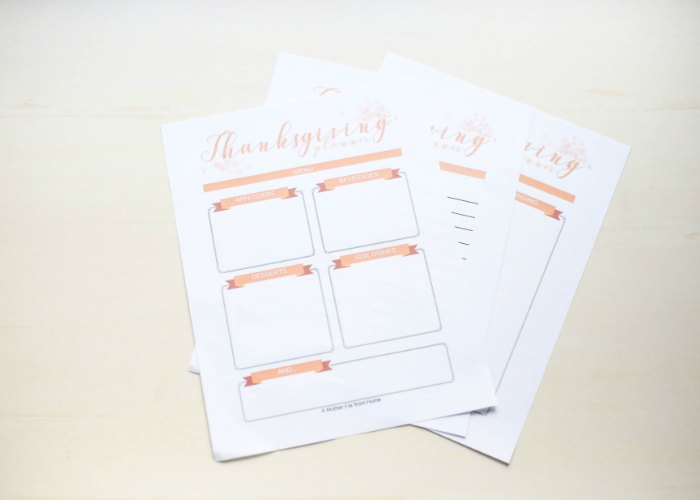 Thanksgiving Planner Printable
