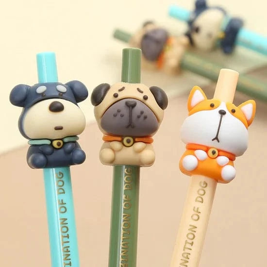 Dog Retractable Gel Pen