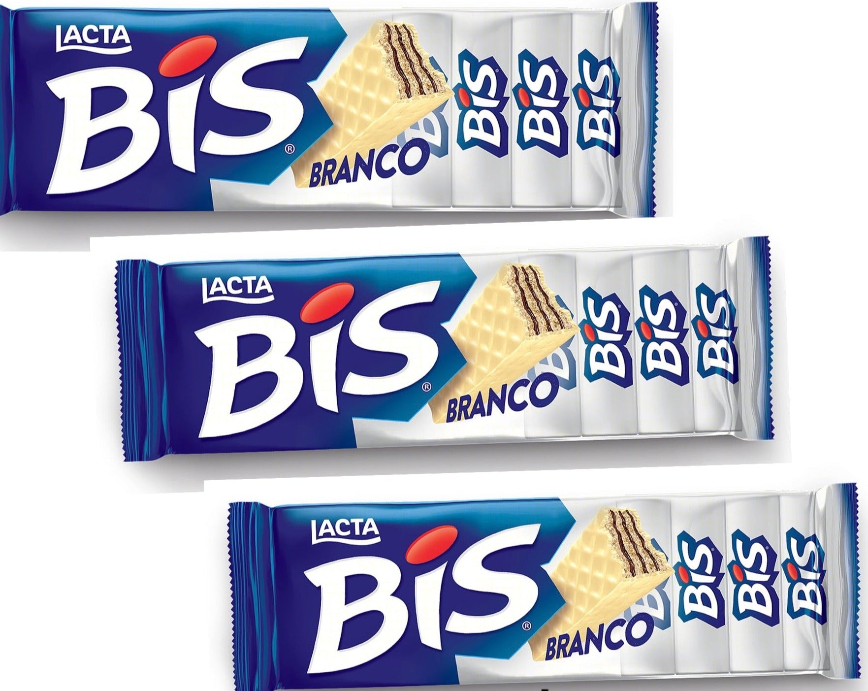 3 Lacta Bis Chocolate Branco 126g