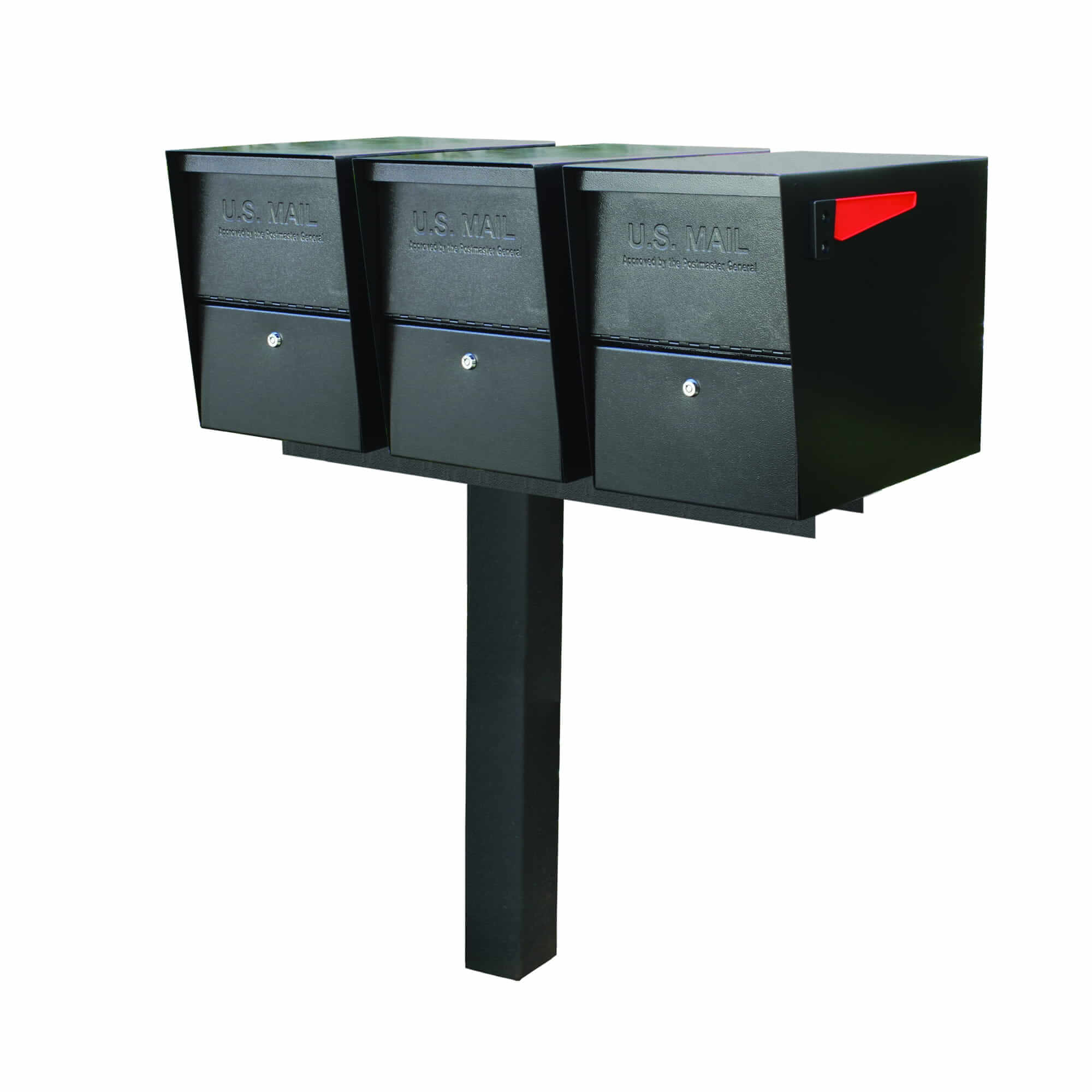 Mailboss Triple Package Master® Locking Mailbox & Post
