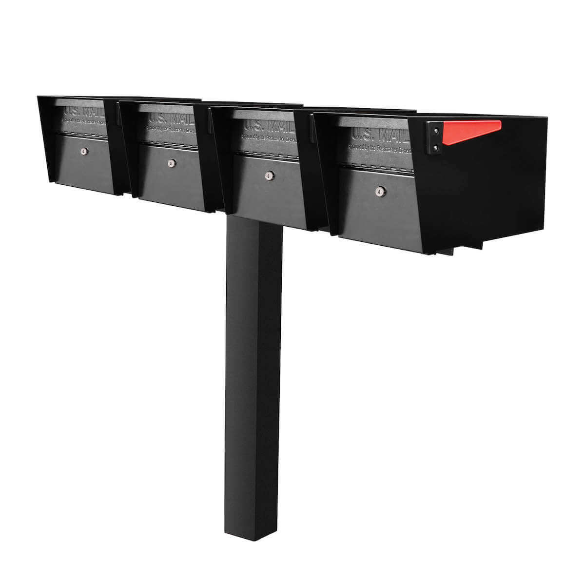 Mailboss Quadruple Mail Manager® Locking Mailbox & Post