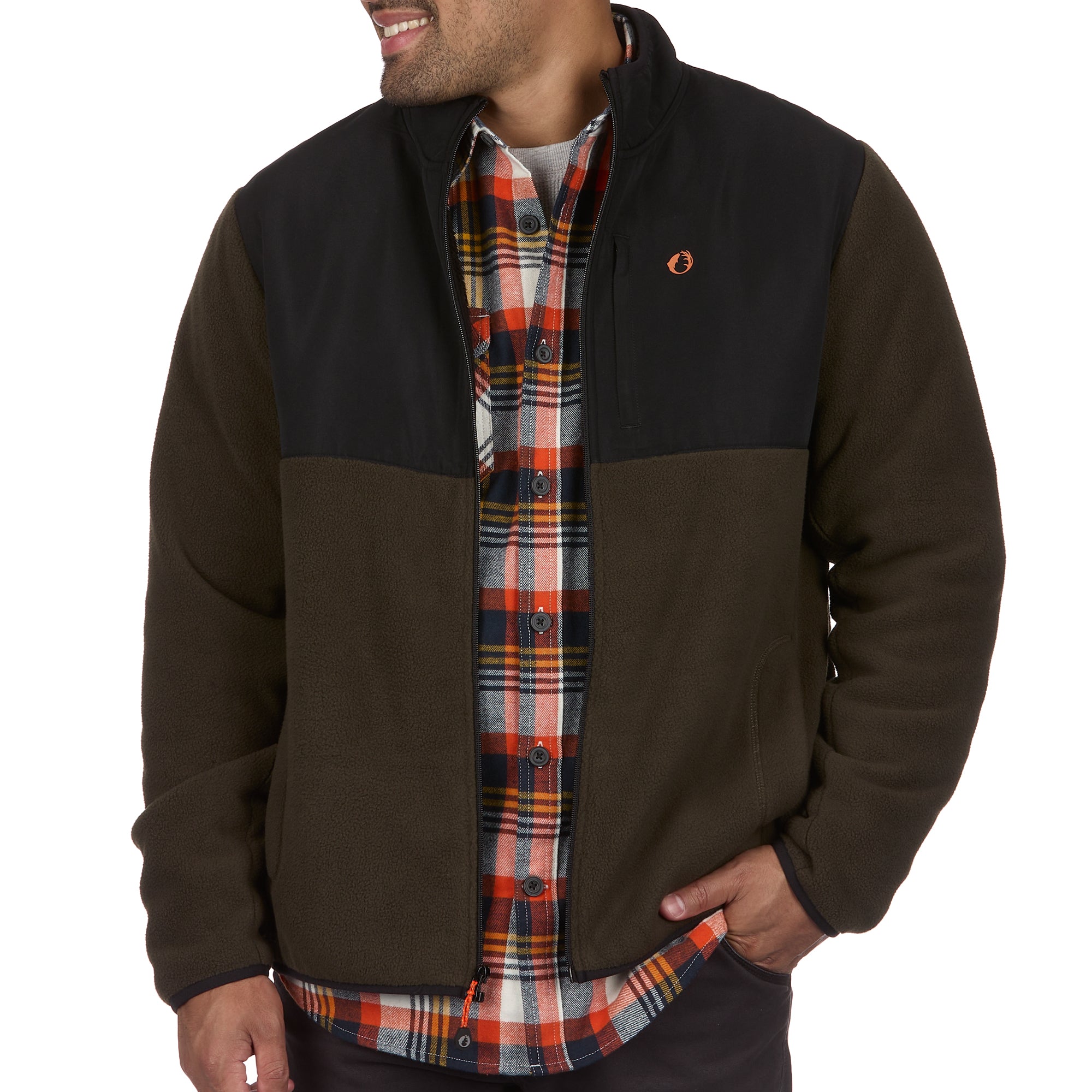 Sherpa Bonded Polar Fleece Full-Zip Jacket