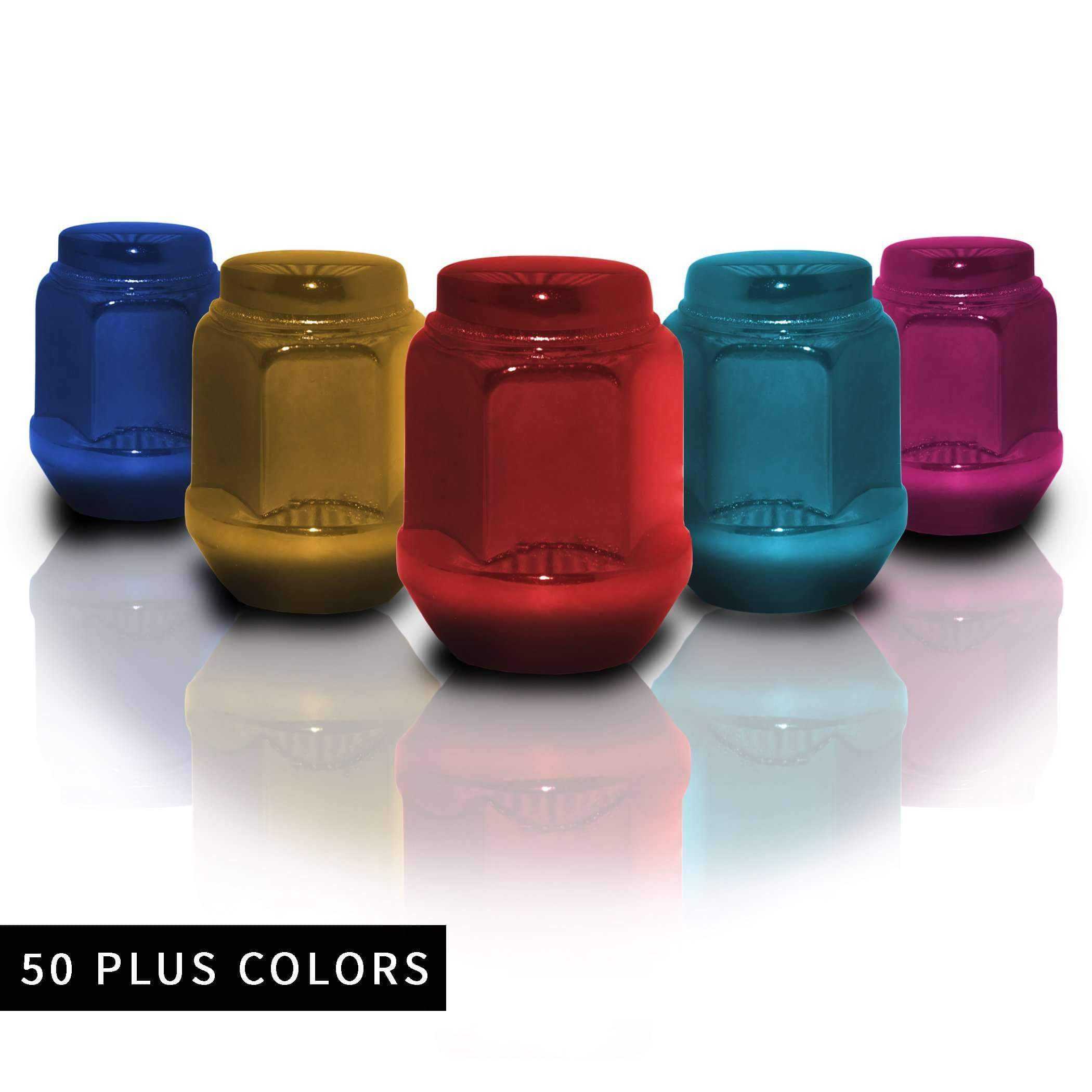 1 Pc 12x1.25 Short Acorn Closed End Lug Nuts 1.36" Tall - Powder Coated