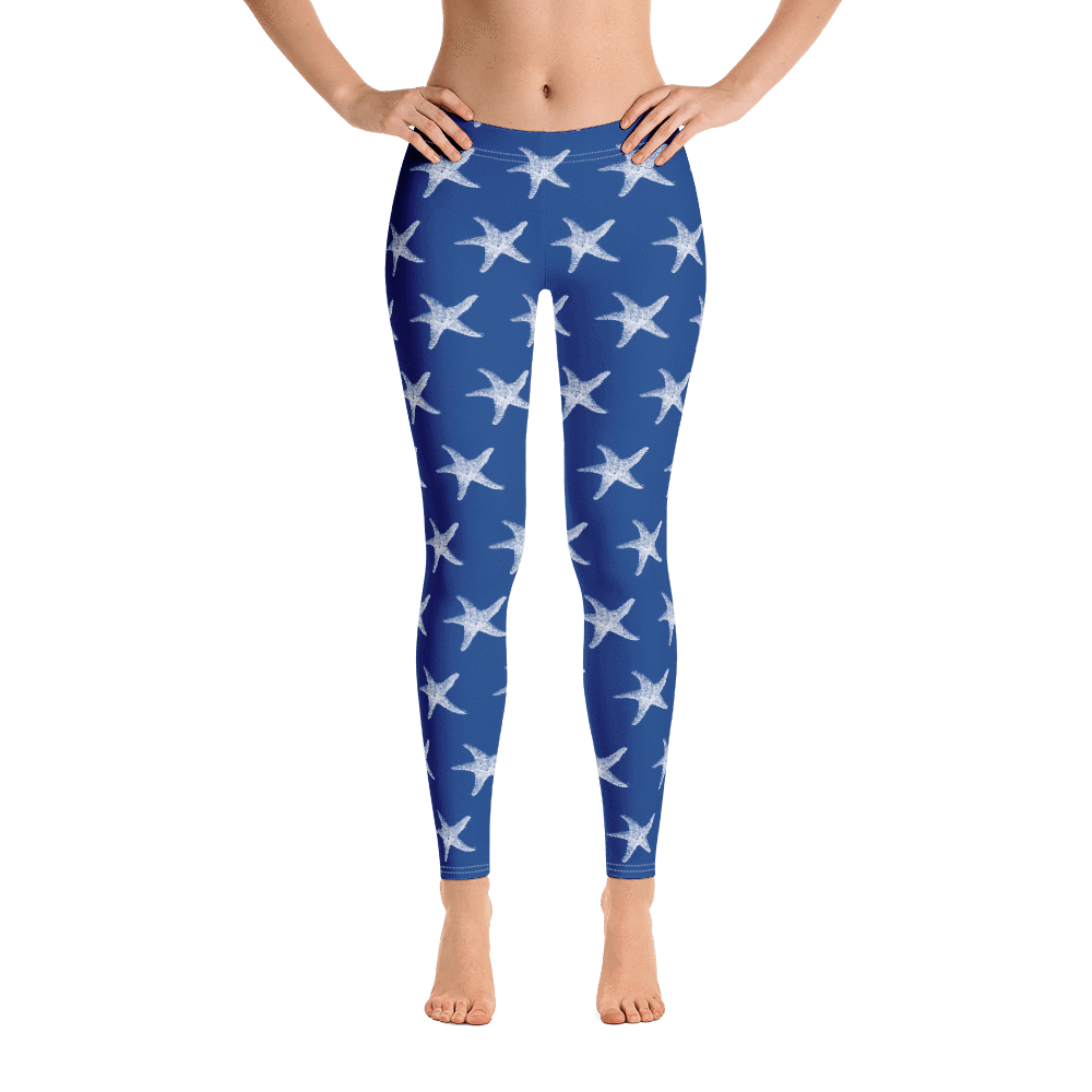 Blue Starfish Leggings
