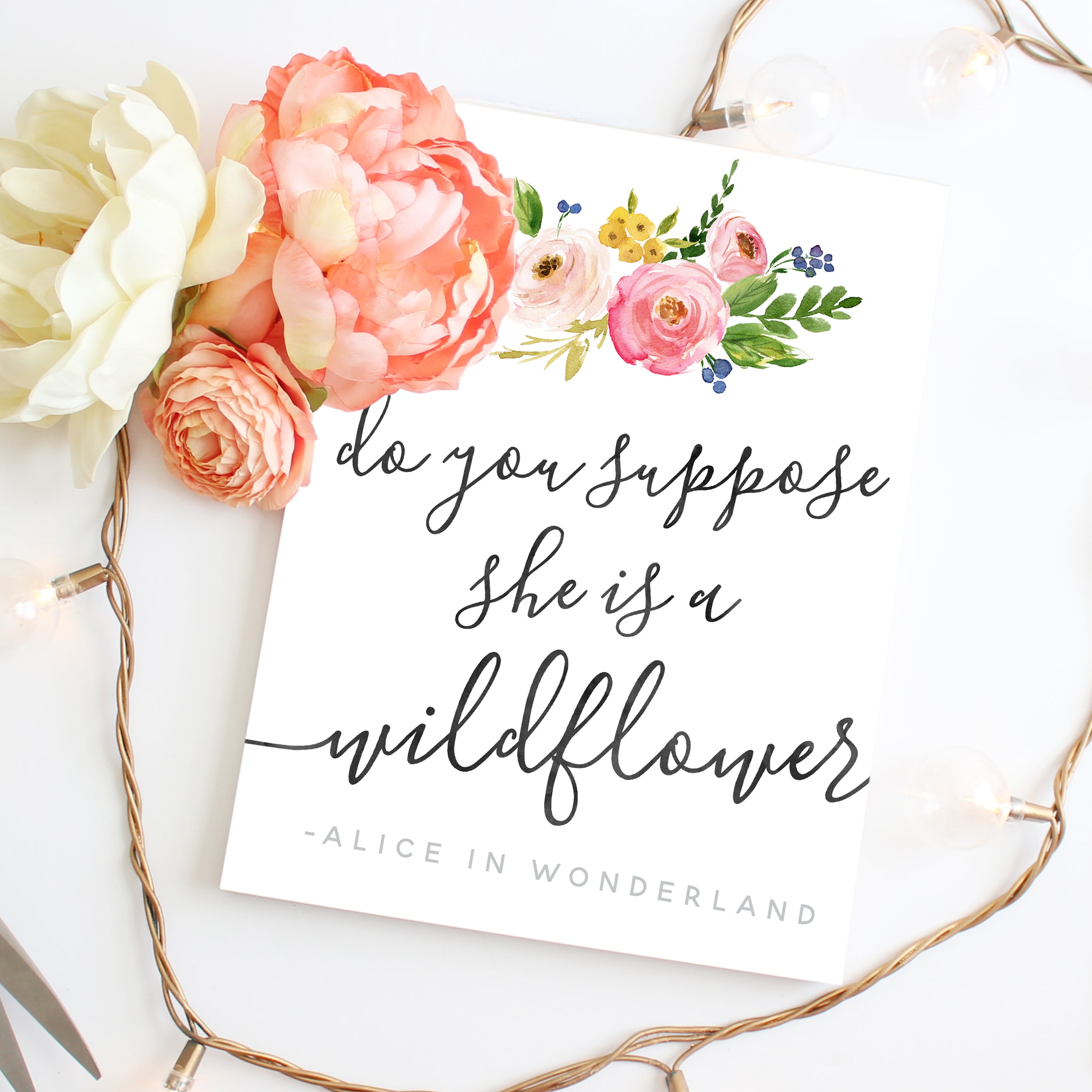 Meadowland Collection - Do you suppose she is a wildflower? - Instant Download