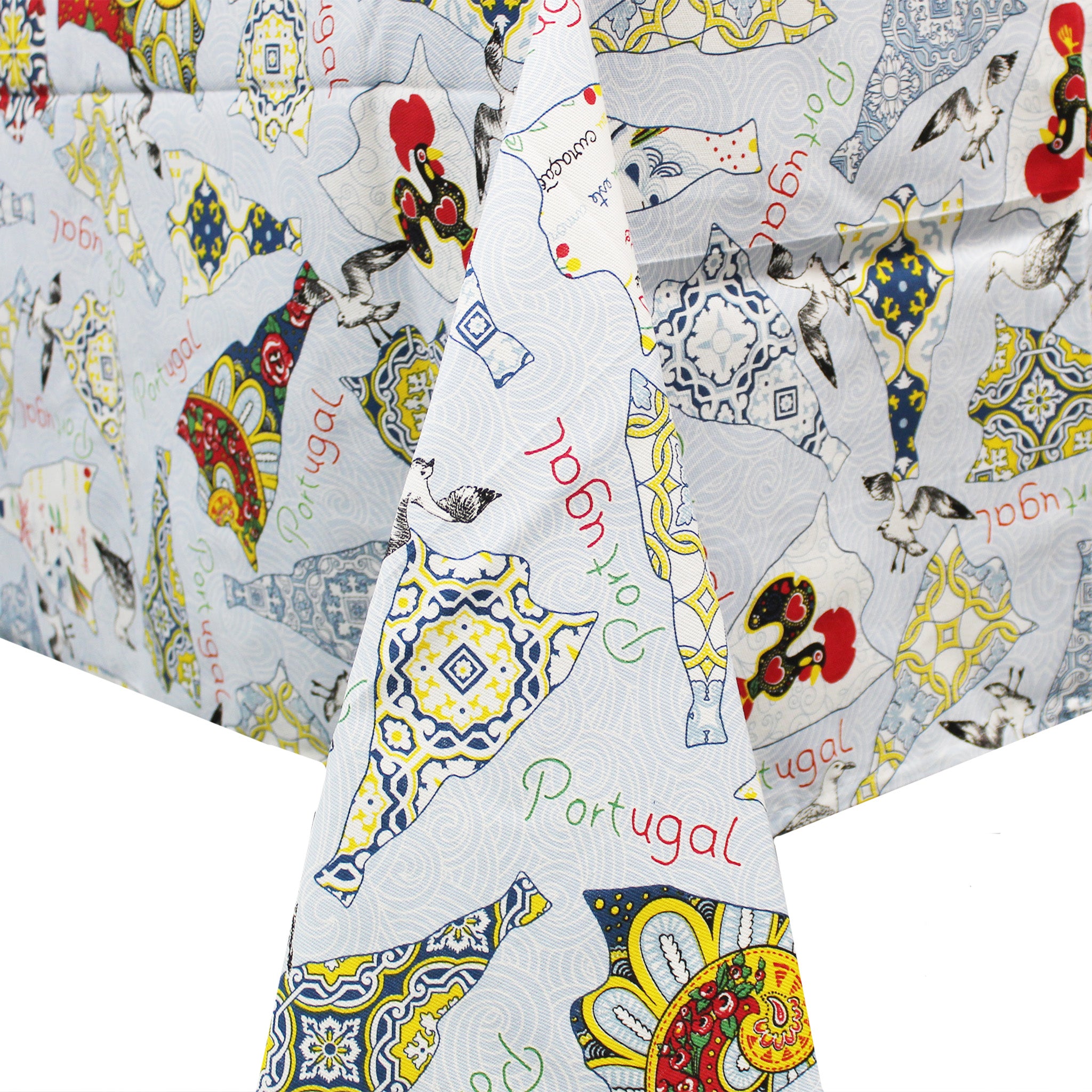 100% Cotton Blue Codfish Made in Portugal Tablecloth
