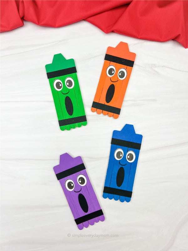 Crayon Popsicle Stick Crayon Craft Template