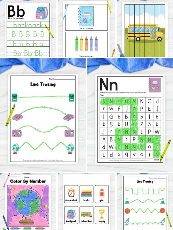 Back To School Activities For Preschool & Kindergarten