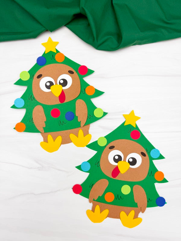 Christmas Tree Turkey Disguise Craft Template