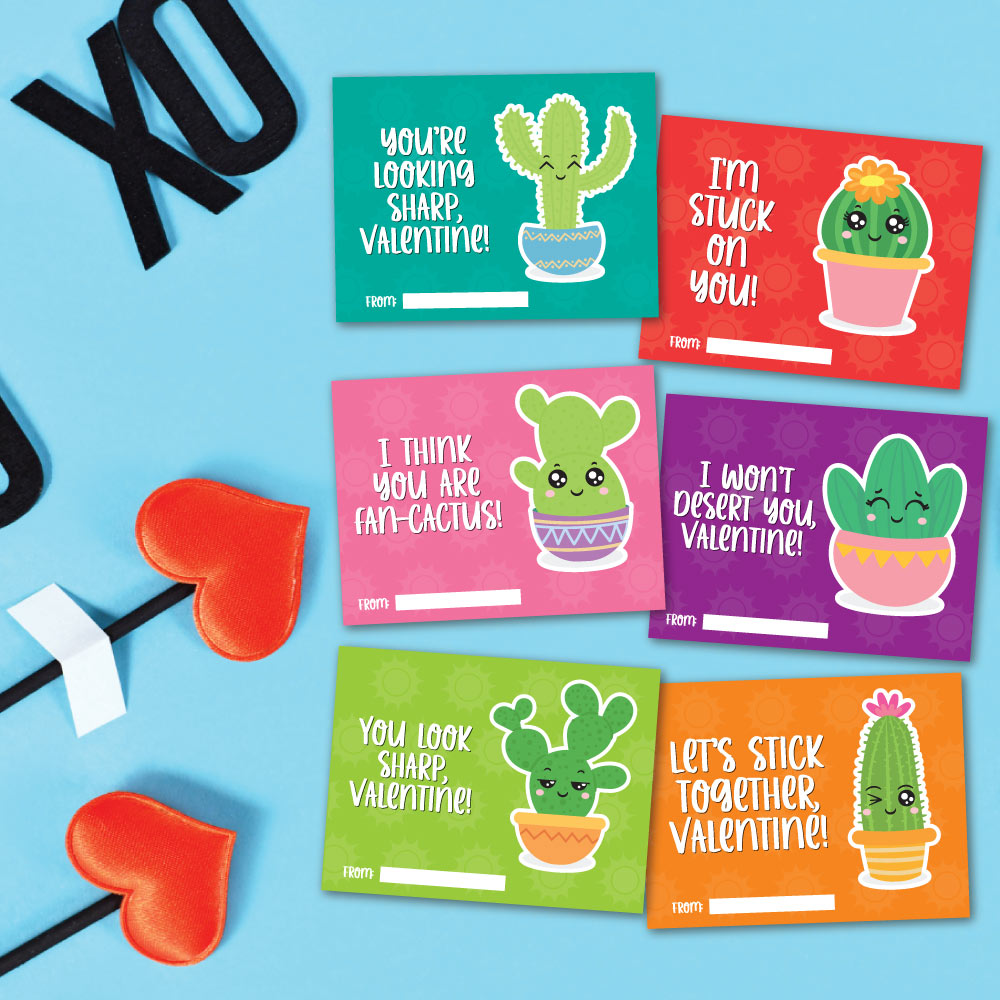 Cactus Valentine Cards