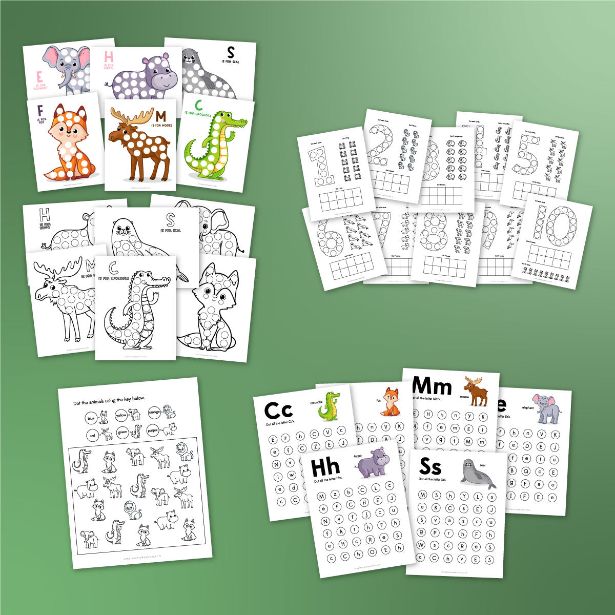 Animal Do A Dot Worksheets