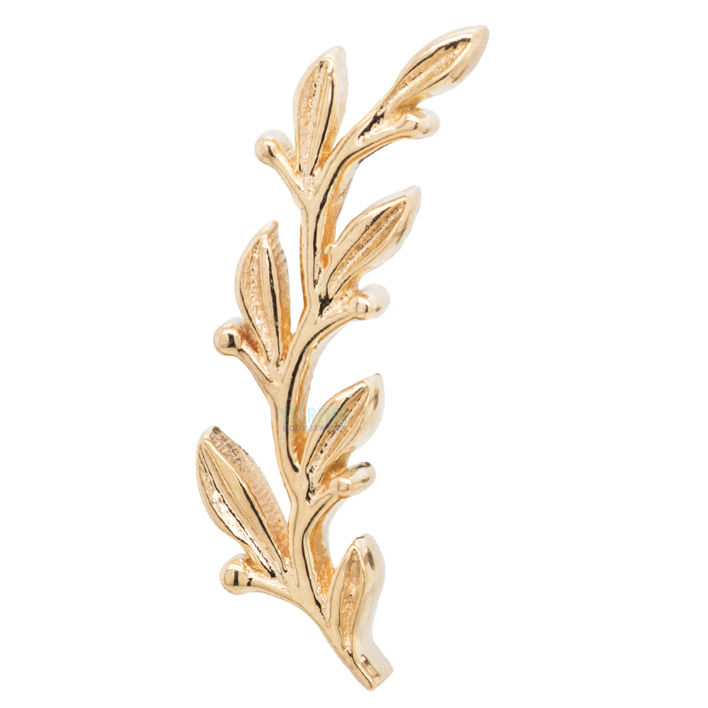 "Amity" Large Threaded End in Gold & Platinum