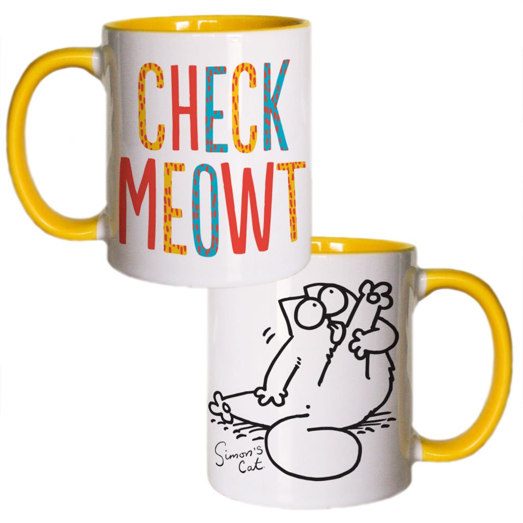Check Meowt Coloured Insert Mug