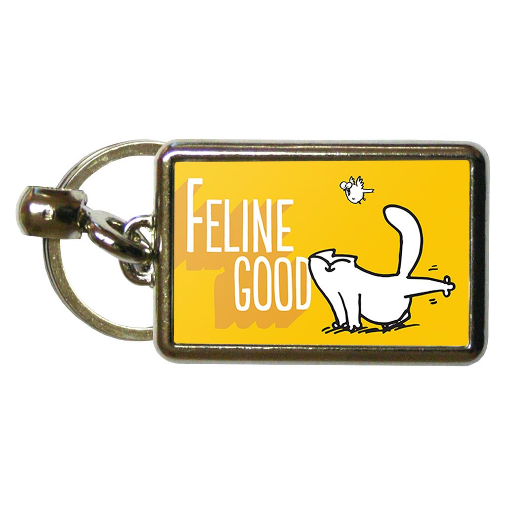 Feline Good Metal Keyring