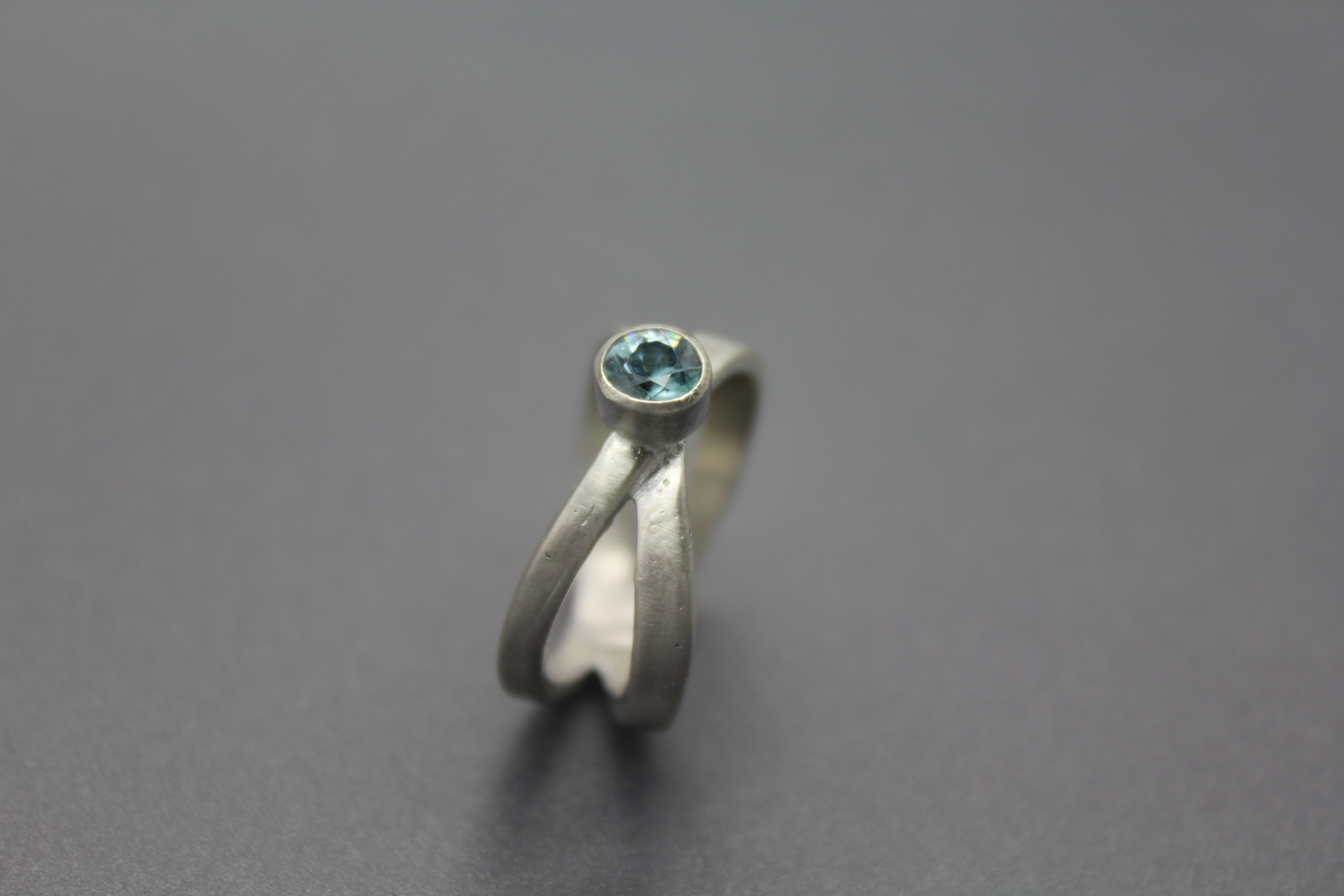 Cremation Crossover Ring in Sterling with Infused Ashes