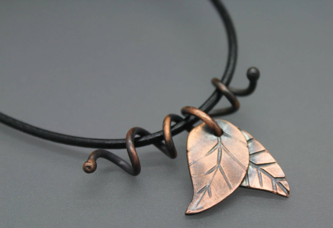 Copper Leaf Necklace