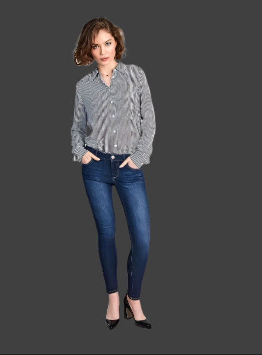 1822 Denim Women's Dark Ankle Skinny Jeans In Raquel