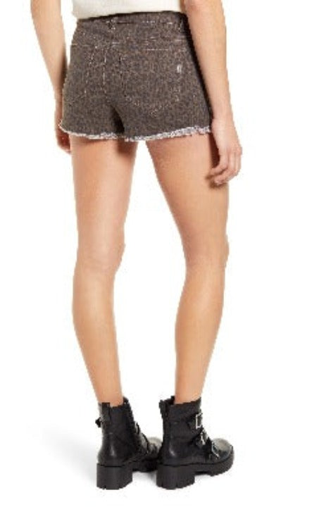 1822 Denim Women's Cheetah Print Cutoff Shorts