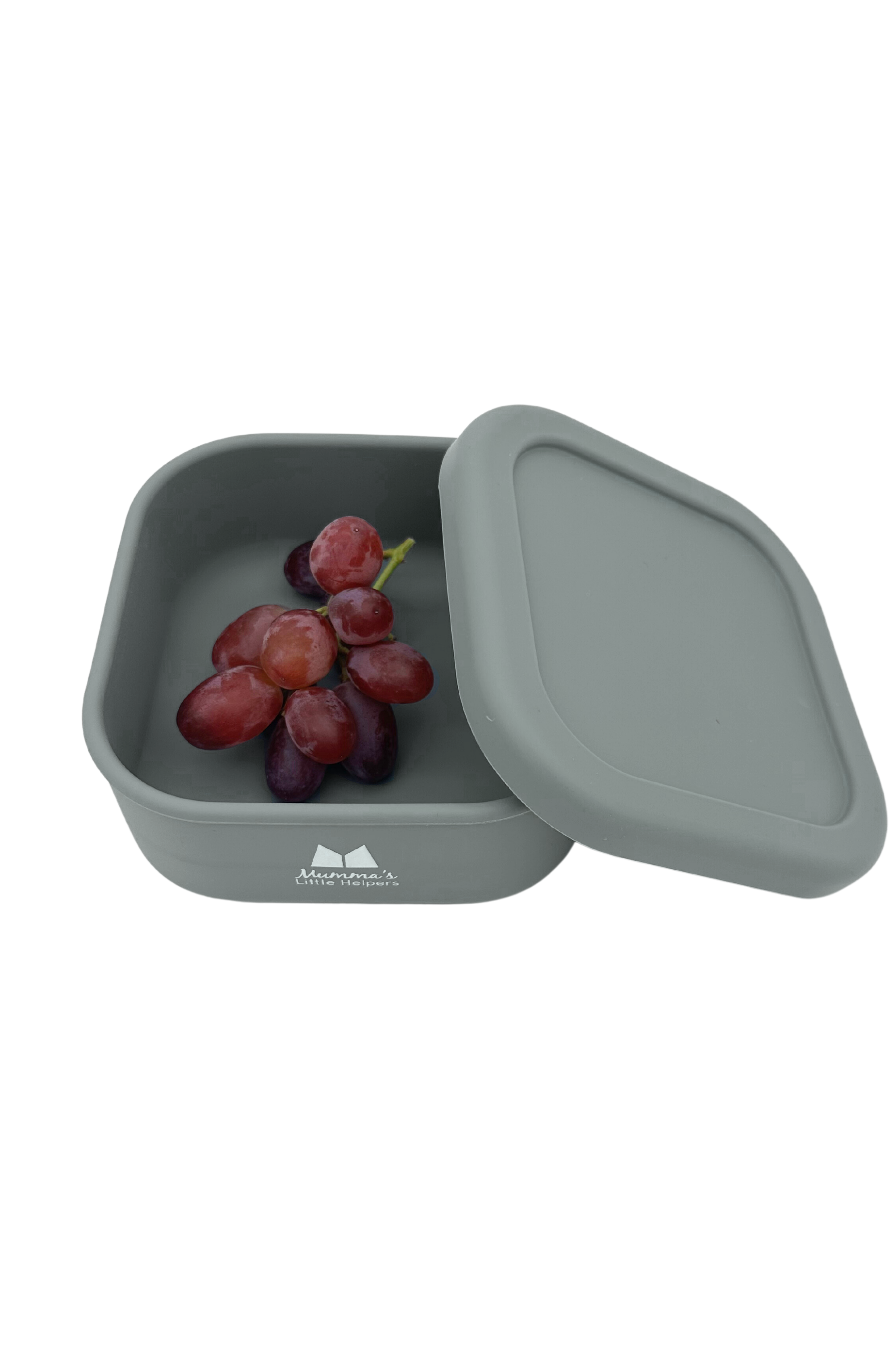 Mini Silicone Bento Snack Lunch Box - Pebble Grey