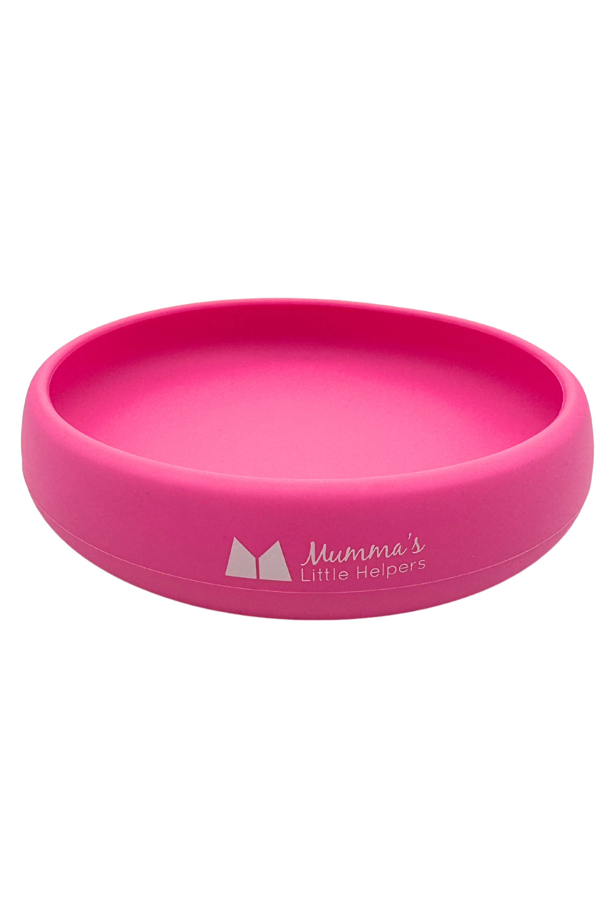 Baby and Toddler Silicone Easy-Scooping Round Suction Plate -  Pink