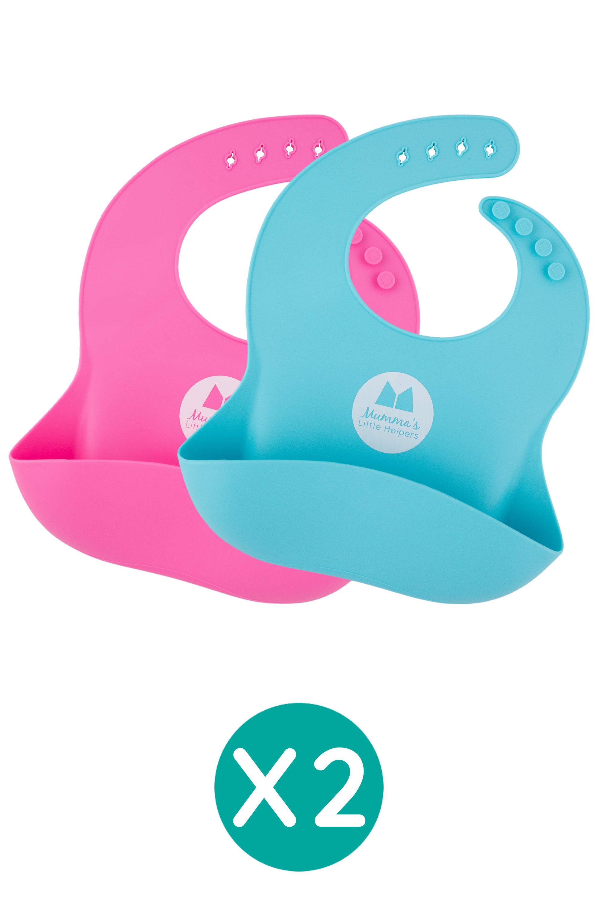 2 x Baby and Toddler Mess Catchy Bib - Bundle & Save