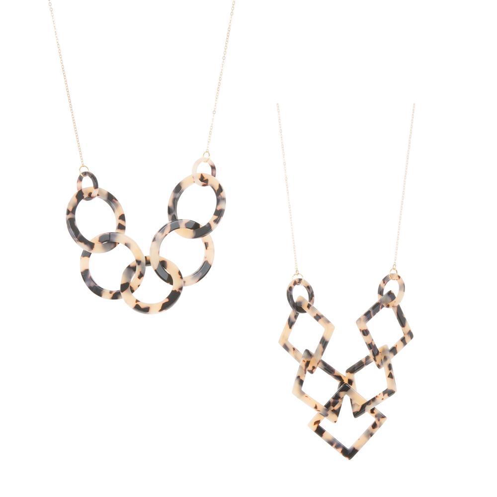 Blonde Tortoise Link Chain Necklace