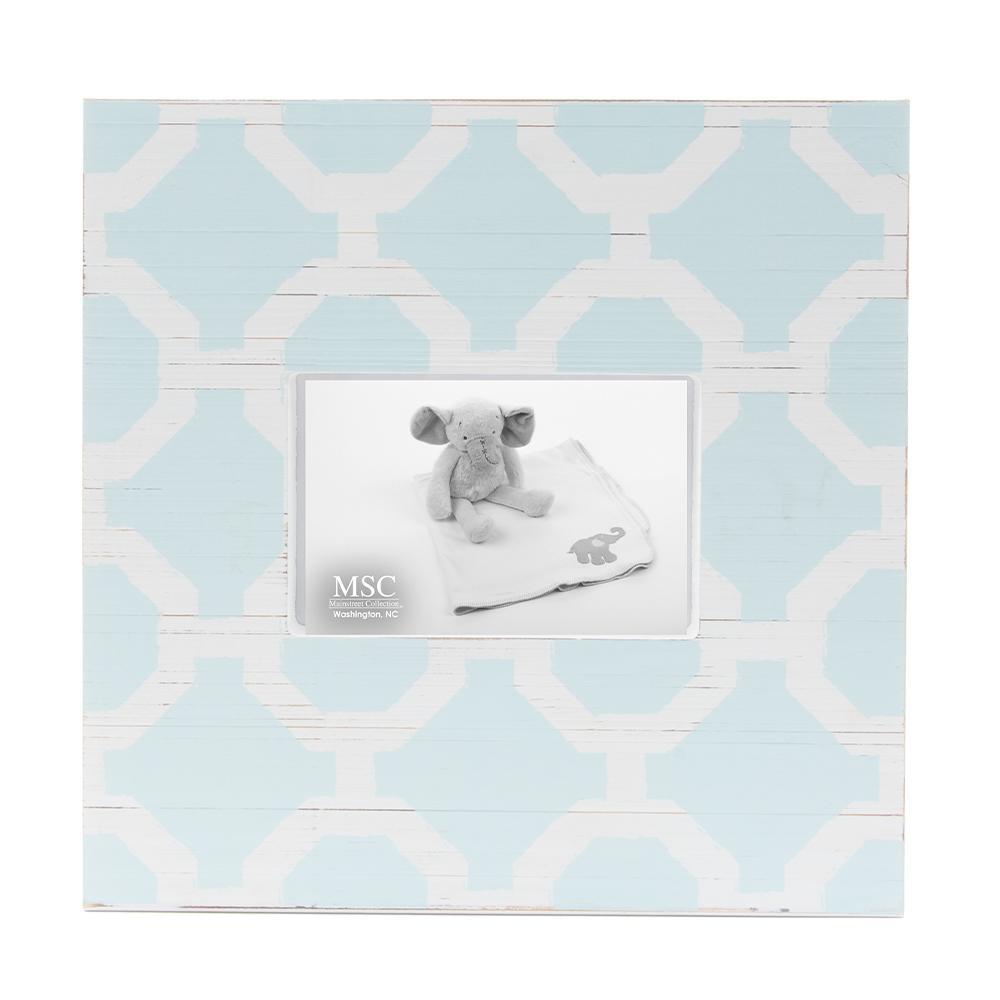 Baby Blue Trellis Picture Frame