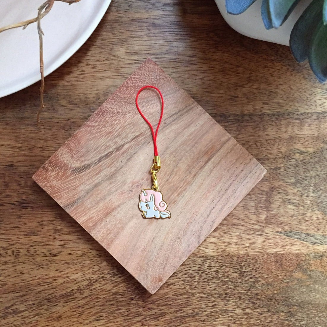 Enamel Charm - Unicorn Keychain