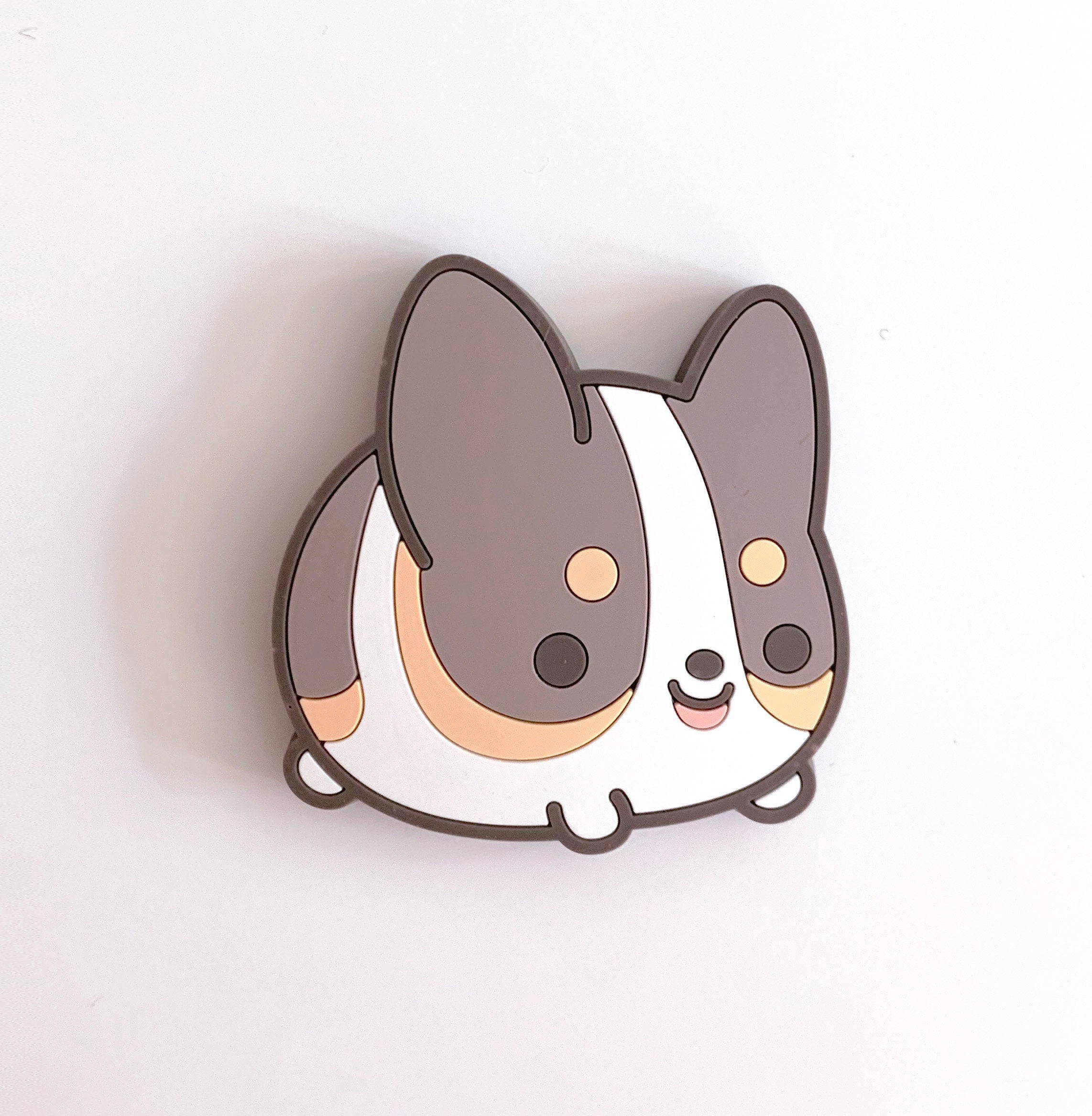 3D Rubber Sticker Tricolor Corgi