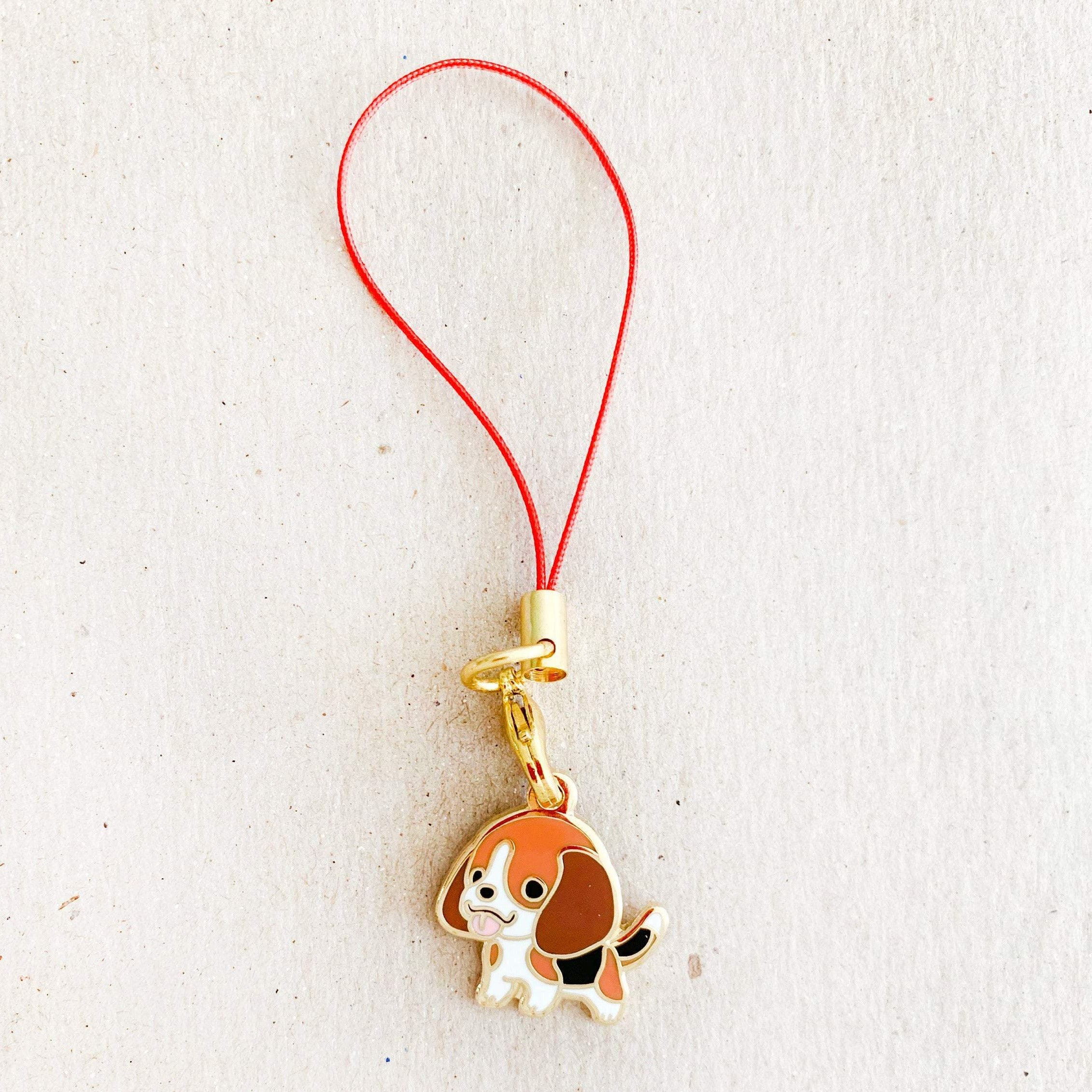 Enamel Charm - Beagle Keychain