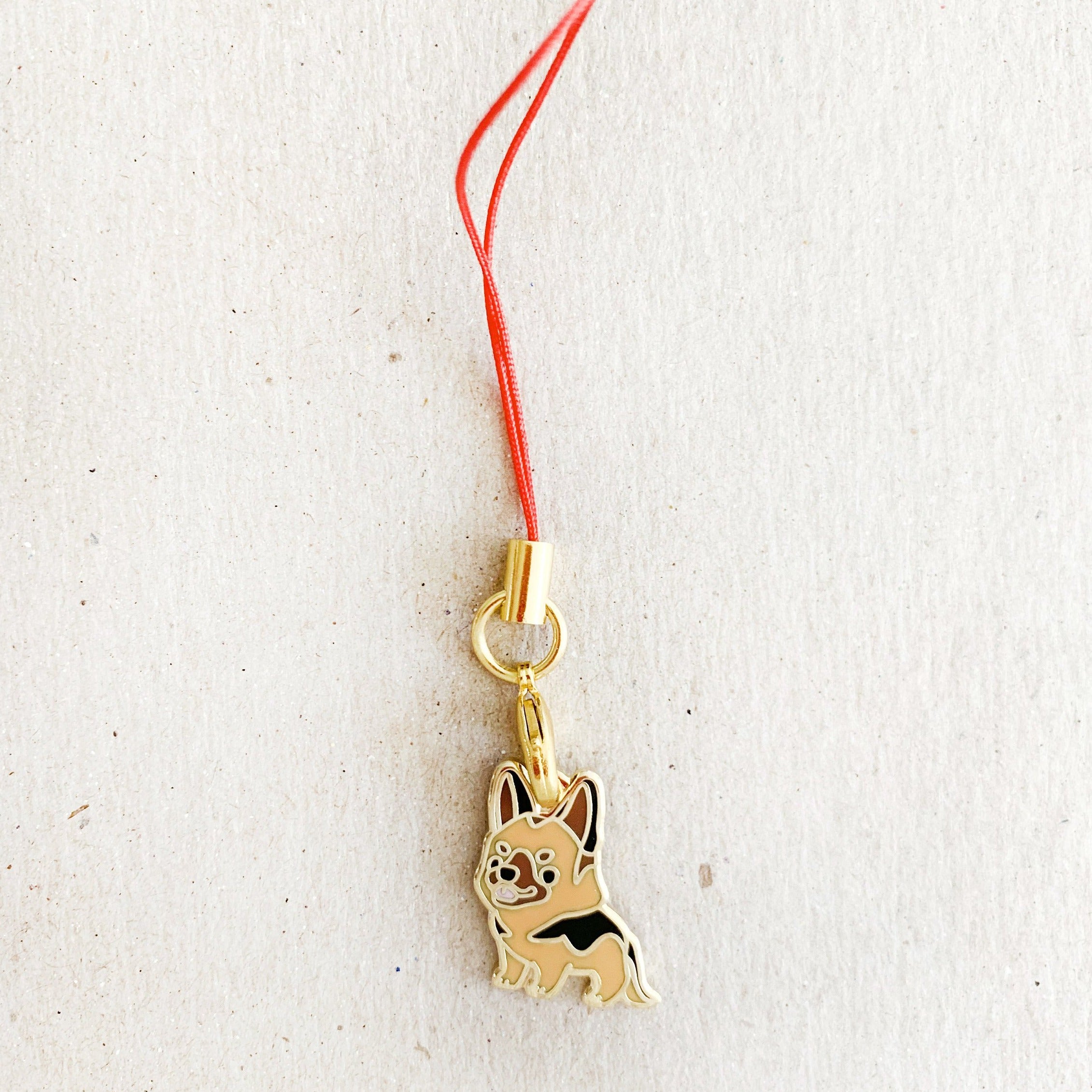 Enamel Charm - German Shepherd Keychain